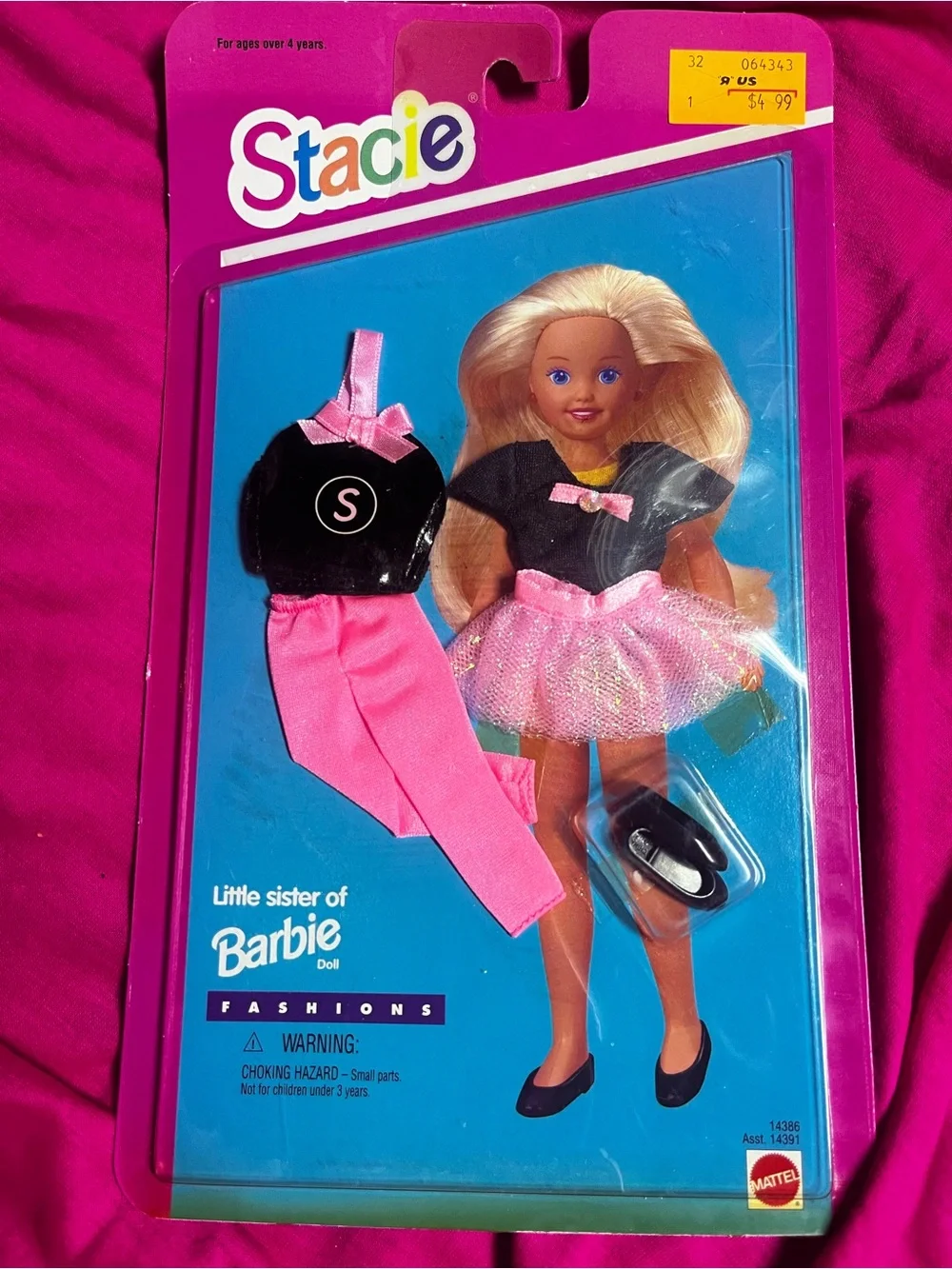 NRFB 1995 Mattel Barbie Stacie Ballet Outfit 14386 Mattel